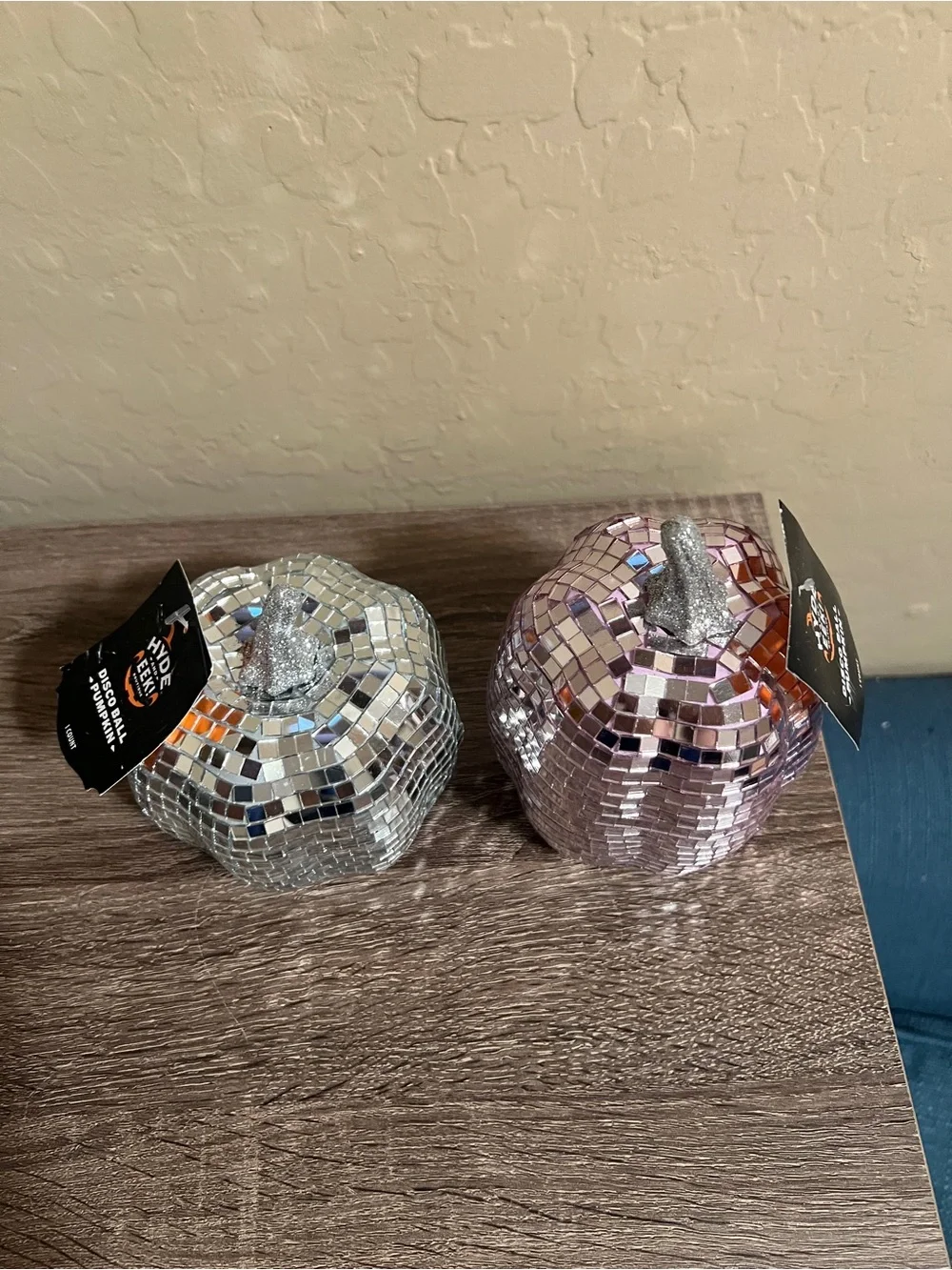 Target Hyde and Eek Disco Ball Silver Pink Halloween Pumpkins NWT